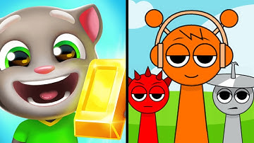 Tom Gold Run Vs Spranky Run 😻👹🧟🥶 Max All Levels Android iOS Gameplay Ep 957