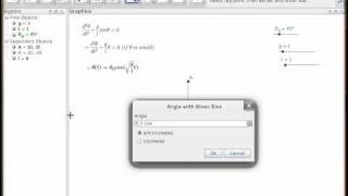 Simple pendulum in geogebra