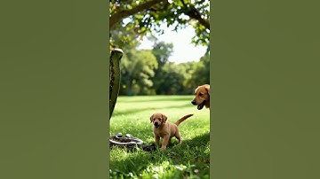 Python Attacks Puppy #AnimalRescue #MotherDogHero #PythonAttack #shortsfeed