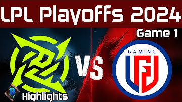 NIP vs LGD Highlights Game 1 | LPL Playoffs Summer 2024 | Ninjas in Pyjamas vs LGD Gaming by Onivia