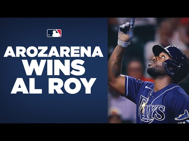 2021 AL新人賞のランディーアロサレーナRC AUです。 RANNNDY! Rays' OF Randy Arozarena wins AL Rookie of the Year
