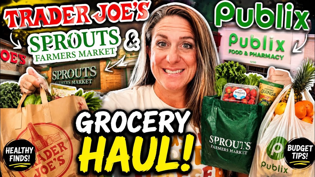 TRADER JOE'S | SPROUTS FARMERS MARKET | PUBLIX | 3 GROCERY HAULS | QUESTION OF THE DAY