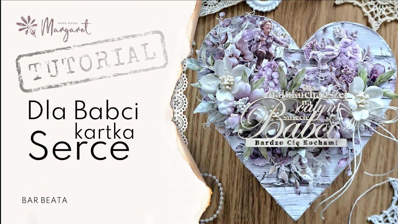 Kartka Serce  dla Babci