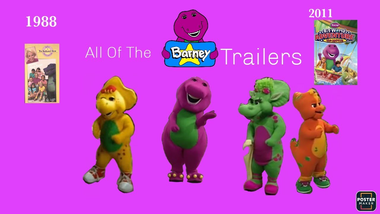 All Of The Barney Trailers From (1988-2011) - YouTube