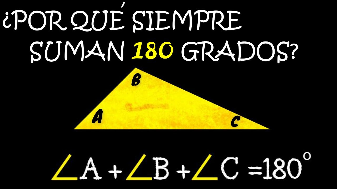 ¿Por qué los ángulos interiores de un triángulo, siempre suman 180 ...