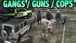 GANGS & GUNS & COPS In GTA RP