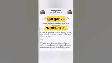 সূরা মুহাম্মদ। আয়াত নং ১৭ Surah Muhammad - কোরআন তেলাওয়াত سورة محمد Islamic video   গজল  waz  read