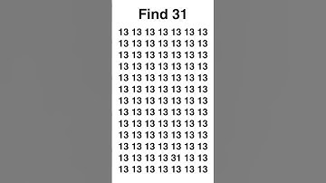Only those with X-ray vision-like observation skills can uncover 31 within a challenging 5 secs