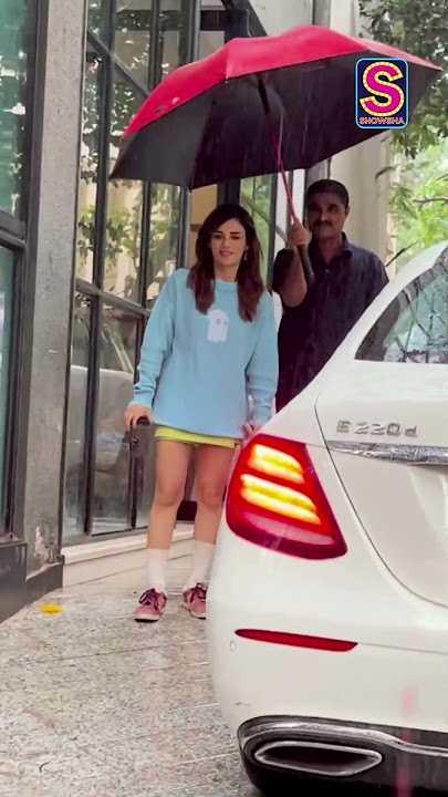 The Perfect Pair:  Radhika Madan Caught In Mumbai Rain, Strikes A Pose For Paps