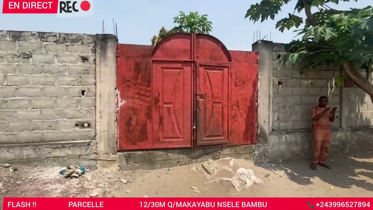 10/01/2026 FLASH ! PARCELLE À N'SELE BAMBU Q/MAKAYABU 12/30M PRIX 30000$ À DISCUTER📞+243996527894