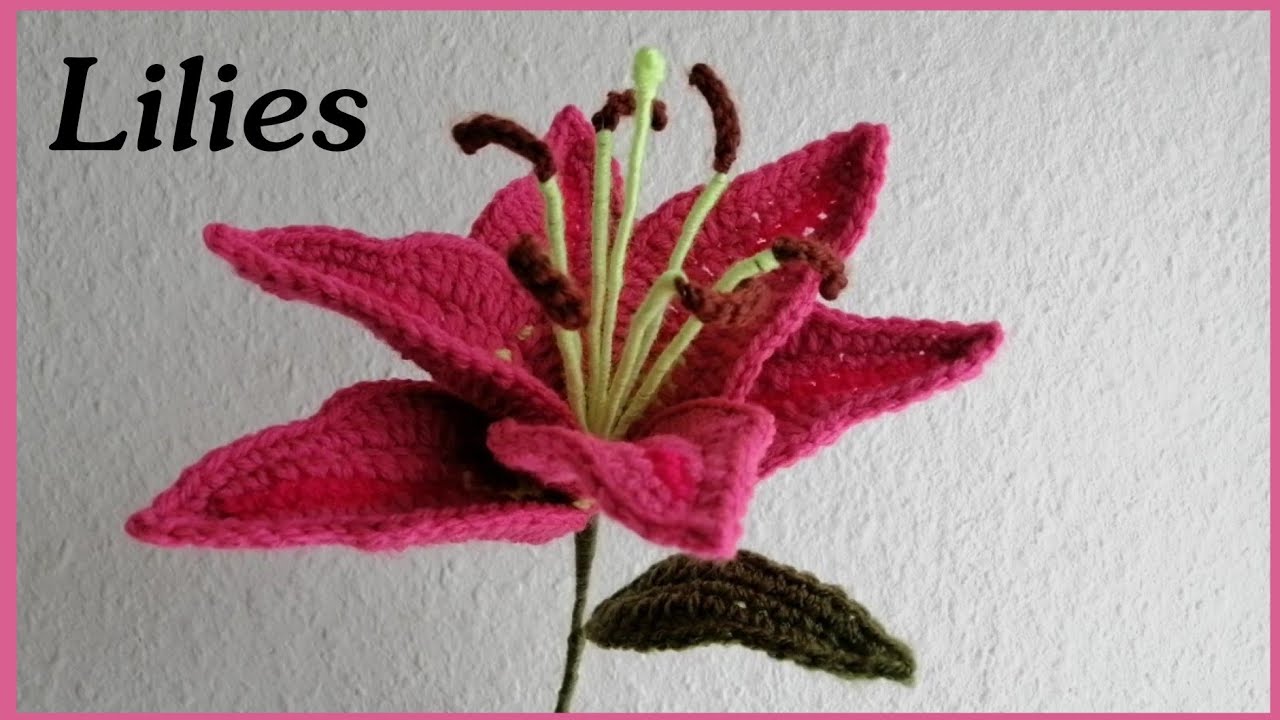 Crochet Lily: my new version of making lily 😍 - YouTube