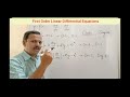 First Order Linear Differential Equations