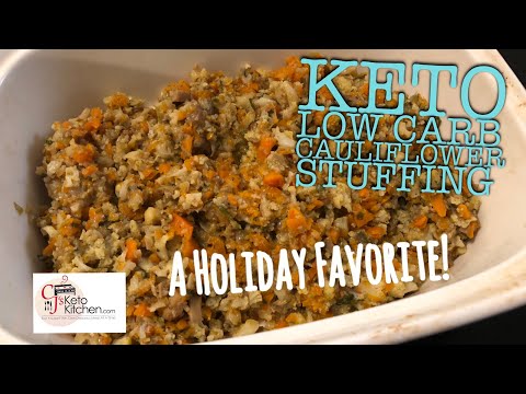 Cauliflower Stuffing | Keto | Low Carb | Holiday Favorites