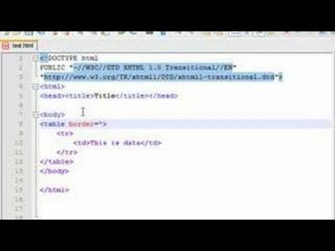 XHTML Tutorial - 9 - Intro to Tables