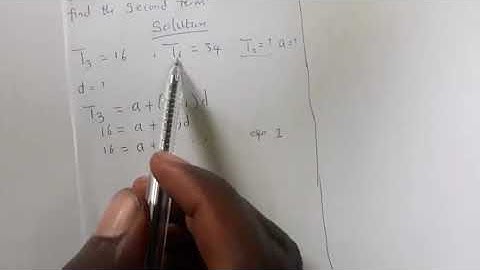 Arithmetic Progression (A.P) leading to simultaneous  equations