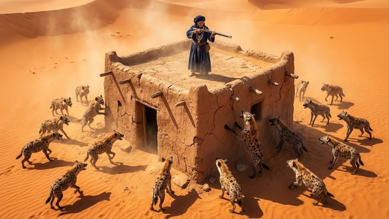 Alone in +50°C: Grandma Defends Oasis from Hyena Pack | Sahara Survival