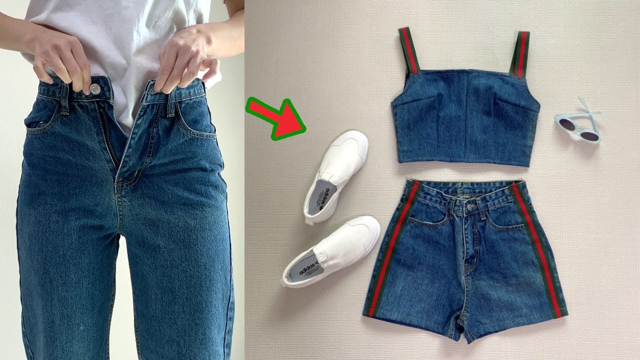 mom jean shorts diy