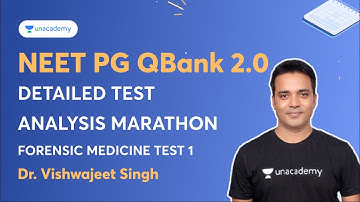 NEET PG QBank 2.0 | Detailed Test Analysis Marathon - Forensic Medicine Test 1 | Dr. Vishwajeet
