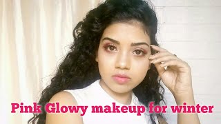 Christmas makeup look | Glowy Pink makeup look | Winter makeup tutorial | Fem Style