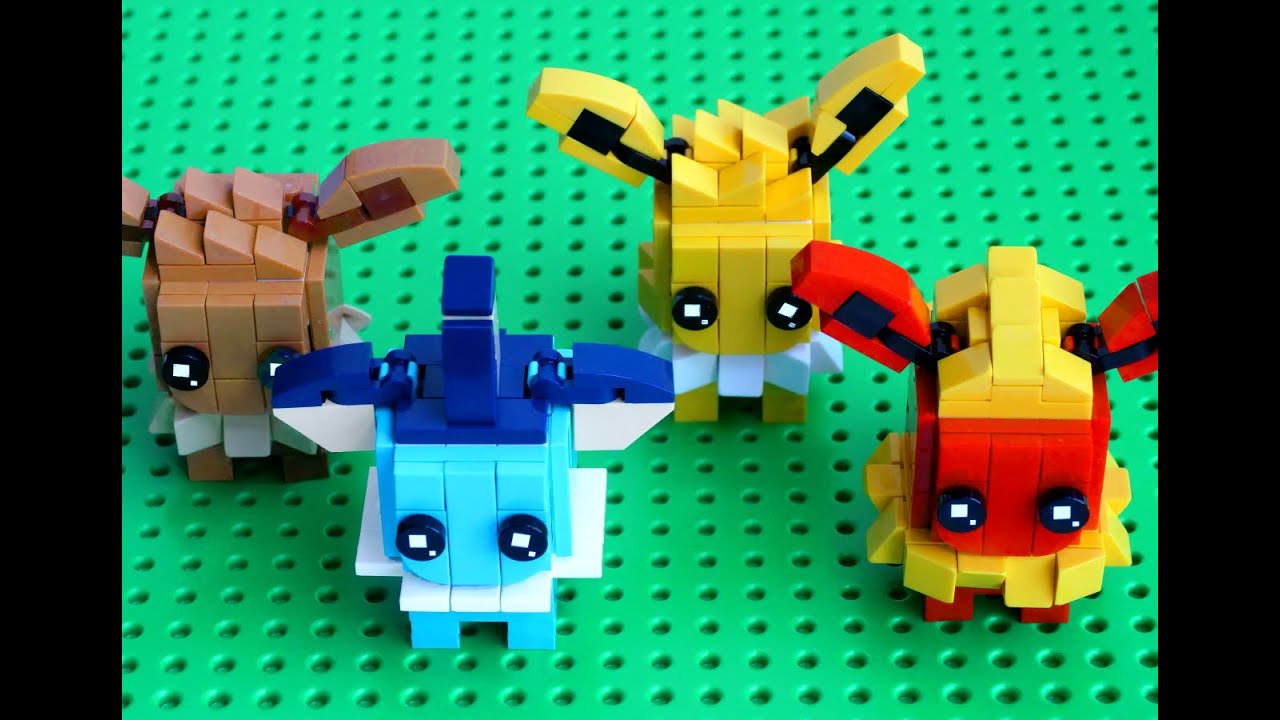 LEGO Pokemon + Instructions Part 29 - Vaporeon, Jolteon, and Flareon  BrickHeadz 