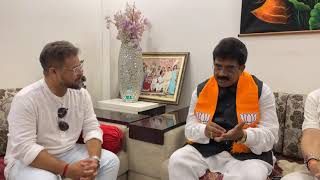 BJP state president and Rajya Sabha MP Sadanand Shet Tanavade speaks to Goemkrponn Editor