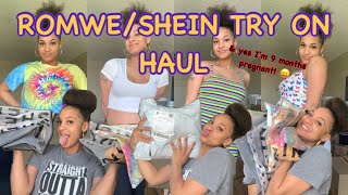 ROMWE\/SHEIN TRY ON HAUL: unboxing maternity haul