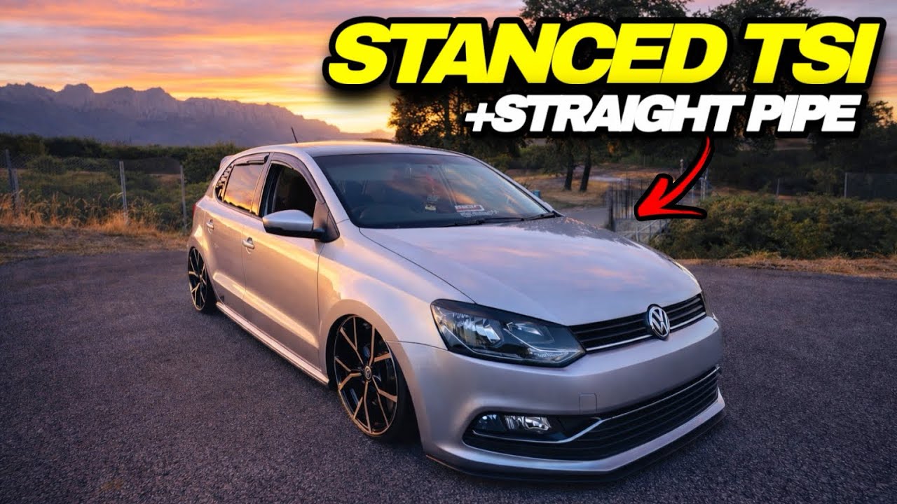 This STRAIGHT PIPED Bagged VW POLO TSI is LOUD & LOW 