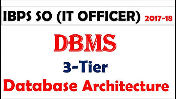 ibps specialist officer preparation 2018-introduction of DBMS Part-3 || 3-tier architecture