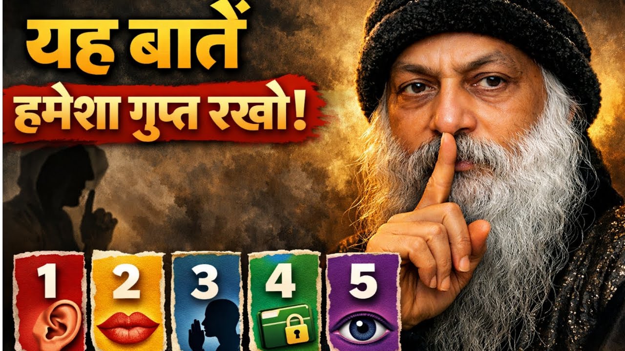 ये 5 बातें अगर गुप्त रख लीं तो ज़िंदगी बदल जाएगी | Osho की गहरी सीख | osho Powerful speech |
