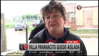 Inundaciones en el Litoral: Villa Paranacito quedó aislada