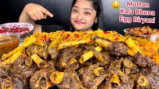 4KG SPICY MUTTON KALA BHUNA WITH EGG BIRYANI AND CHICKEN BHARTA, RAITA | INDIAN FOOD EATING MUKBANG