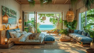 Serene Morning Ambiance in Seaside Bedroom | Smooth Jazz Perfect for Study or Work