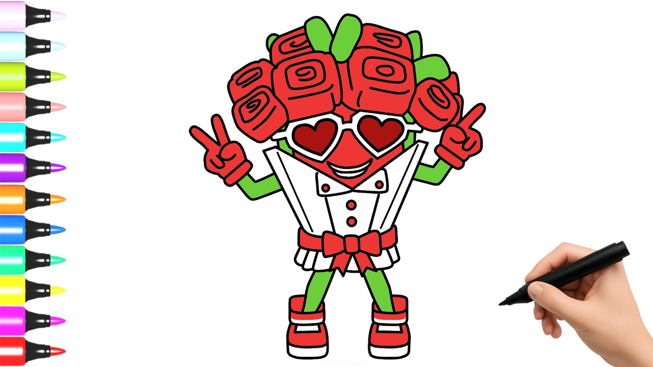 Como Dibujar a Lovin Rose -  Steal a Brainrot ROBLOX