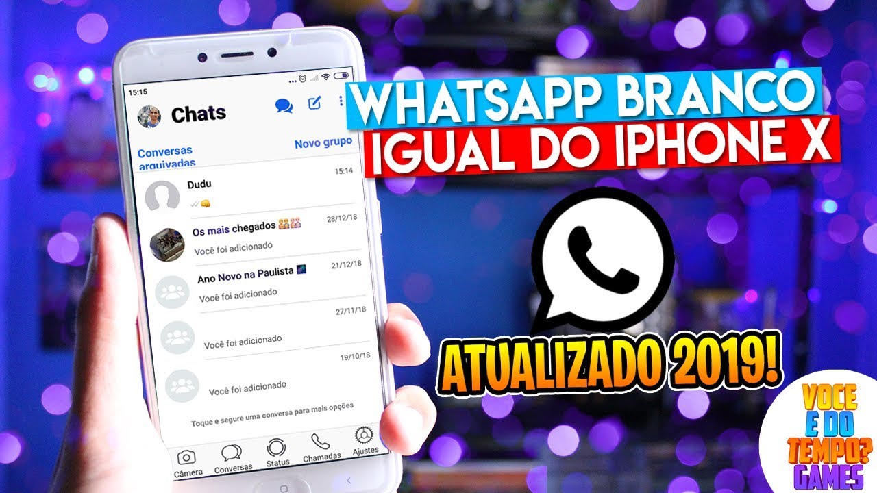 WhatsApp Branco Igual do iPhone X e iPhone 8