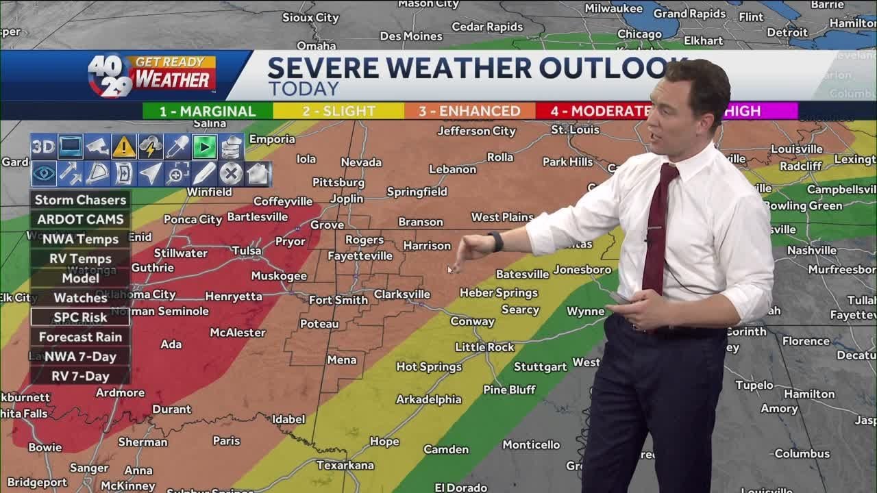Severe storms are likely to hit Northwest Arkansas, River Valley today ...
