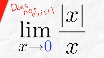 Limit of |x|/x as x approaches 0 Does Not Exist | Calculus 1