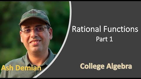 Rational Functions: Domain of Rational Functions, College Algebra sec 3.5 part 1