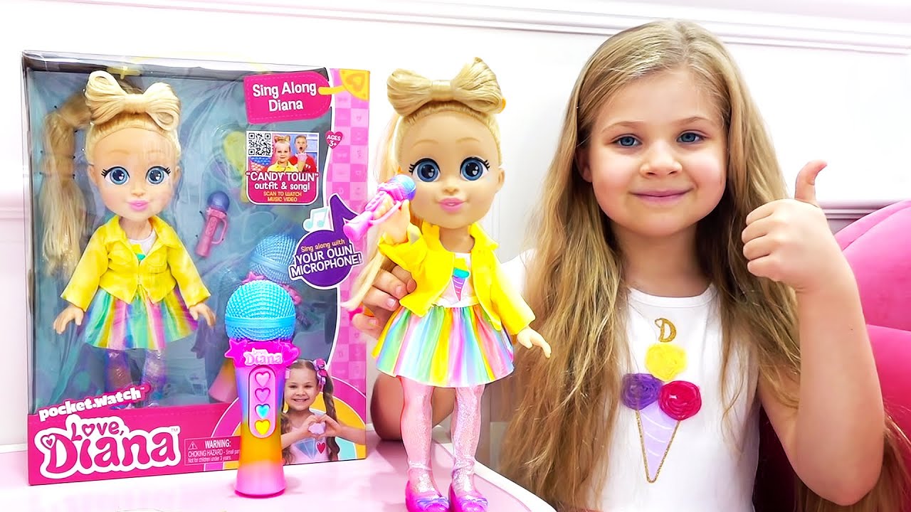 الجديدة Doll Candy Town تتظاهر ديانا بأنها مغنية في لعبة - YouTube