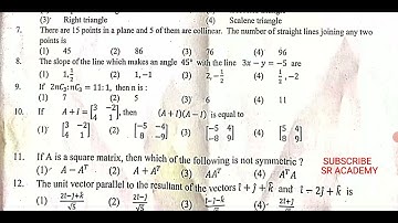11th standard maths first revision 2023 test original question paper  Chengalpattu  English medium