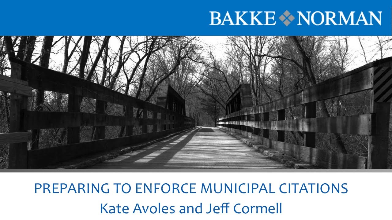 Municipal Law Seminar - Enforcing Ordinances