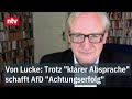 Von Lucke: Trotz &quot;klarer Absprache&quot; schafft AfD &quot;Achtungserfolg&quot; - Doppeltes Signal in NRW