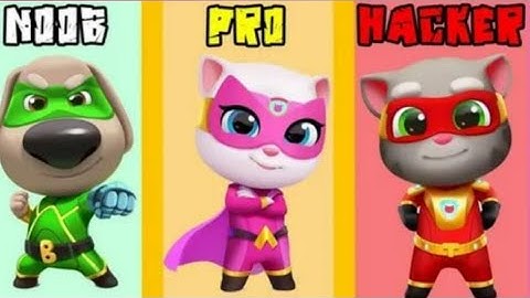 Talking Tom Hero Dash - Angela - 3 x Gameplay Android and IOS