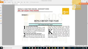 TIN HỌC CĂN BẢN   WORD   Hướng dẫn bài 5   Bóng chuyền việt nam
