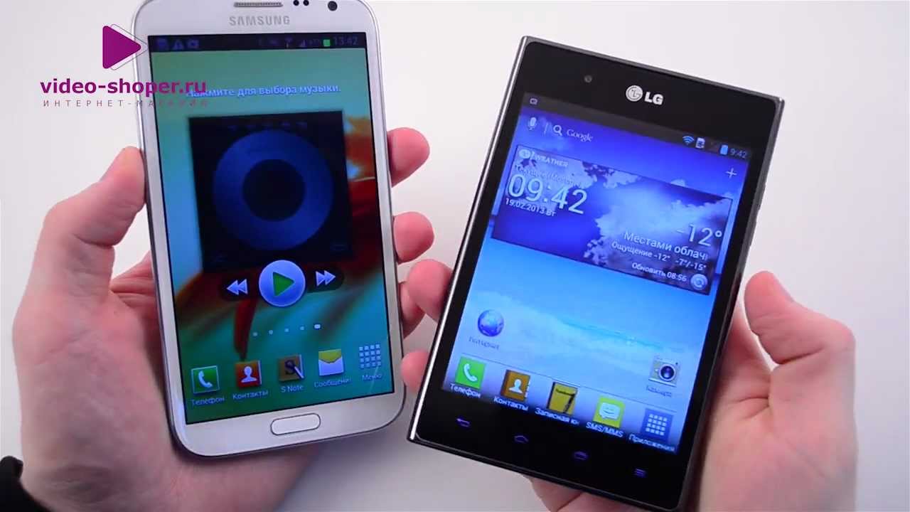 Samsung Galaxy Note vs LG Optimus Vu