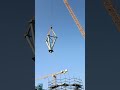 Heavy steel column lifting with 750 MT crawler Crane