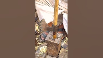 Install Axe Handle #shorts #shortsfeed #axe #handles #woodworking #blacksmith #install #foryou #diy
