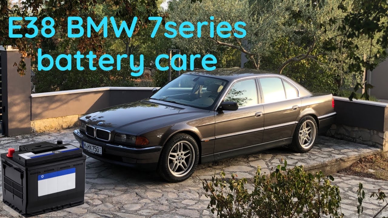 BMW e38 750i battery care - YouTube