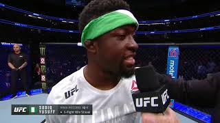 UFC 241: Sodiq Yusuff Octagon Interview