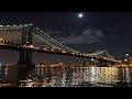 Cycling Brooklyn bound over Manhattan Bridge at night