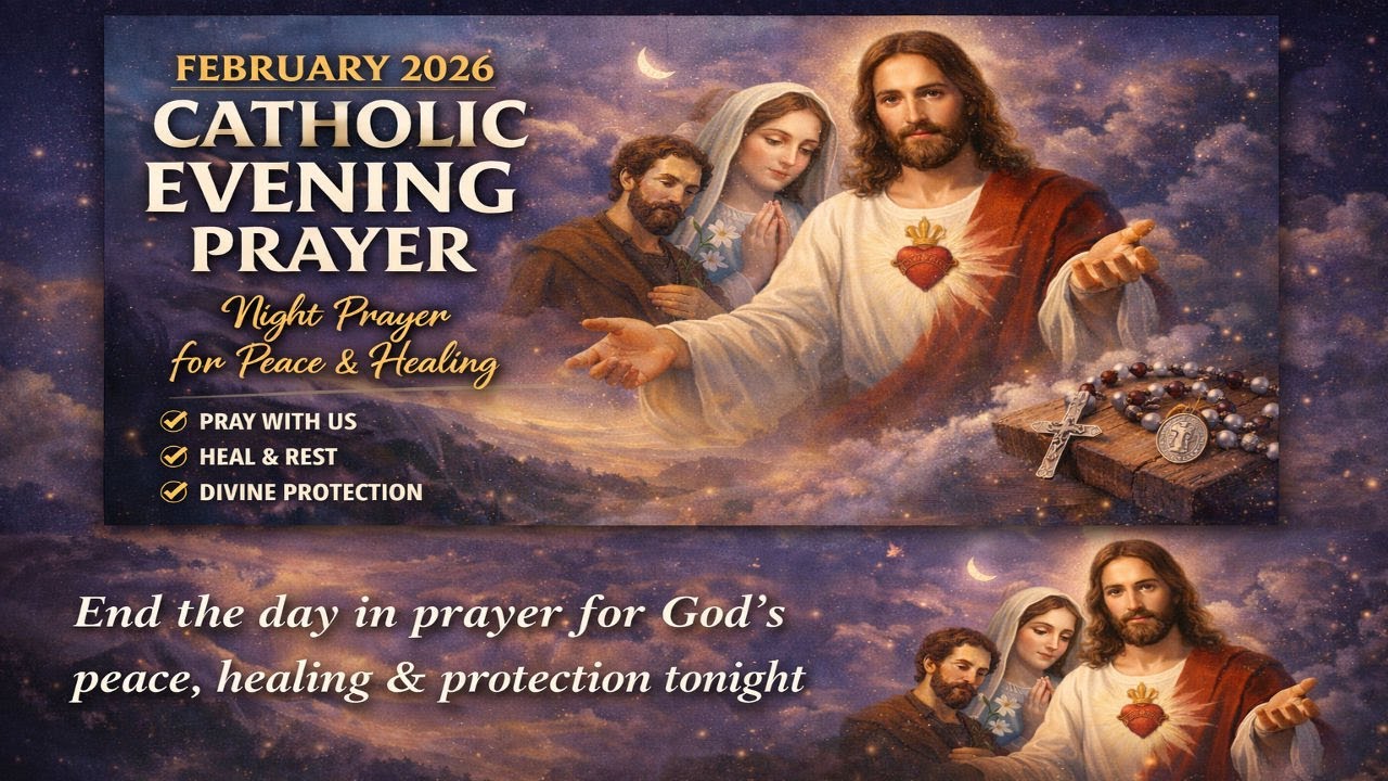 February 2026 Catholic Evening Prayer | Night Prayer for Healing, Peace ...